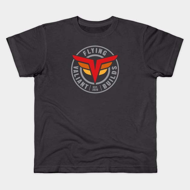 Flying Valiant Builds (Full Color - Dark) Kids T-Shirt by jepegdesign